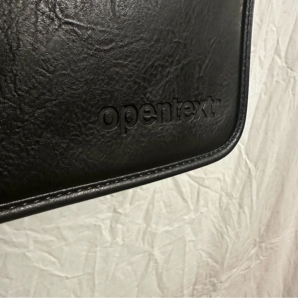 Bugatti Black Leather Messenger Bag